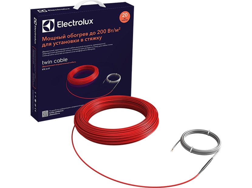 Комплект теплого пола (кабель) Electrolux ETC 2-17-400 new